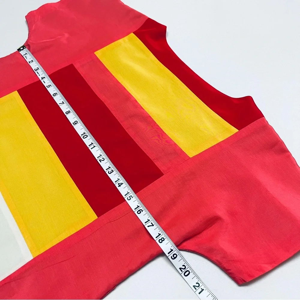 FRANCIS by Christian Francis Roth Silk Color-block Shift Dress - Picture 5 of 9